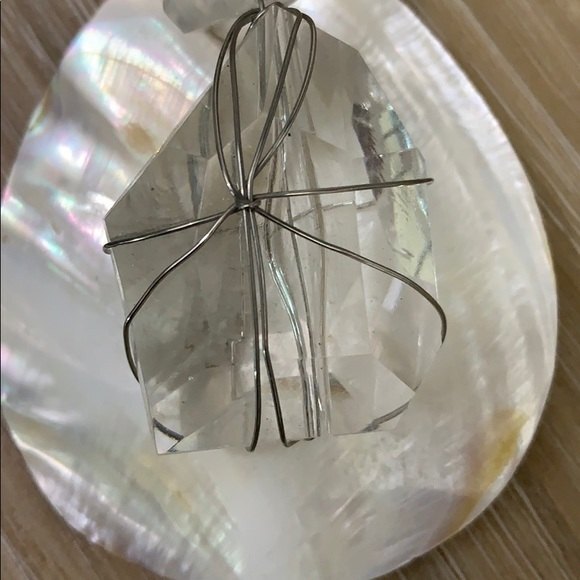 White Abalone Shell Charm Pendant Designer Original - Picture 2 of 4